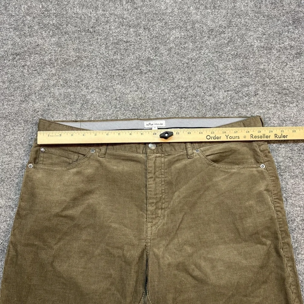 Peter Millar Pants Mens 38x30 Beige Corduroy Khakis 5 Pocket Stretch Casual